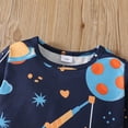 thumbnail image 6 of kmaduk Little Boy Space Pajama Set 100% Cotton Dinosaur Sleepwear Long Sleeve Pjs 3-7T (Blue, 4-5 Years), 6 of 8
