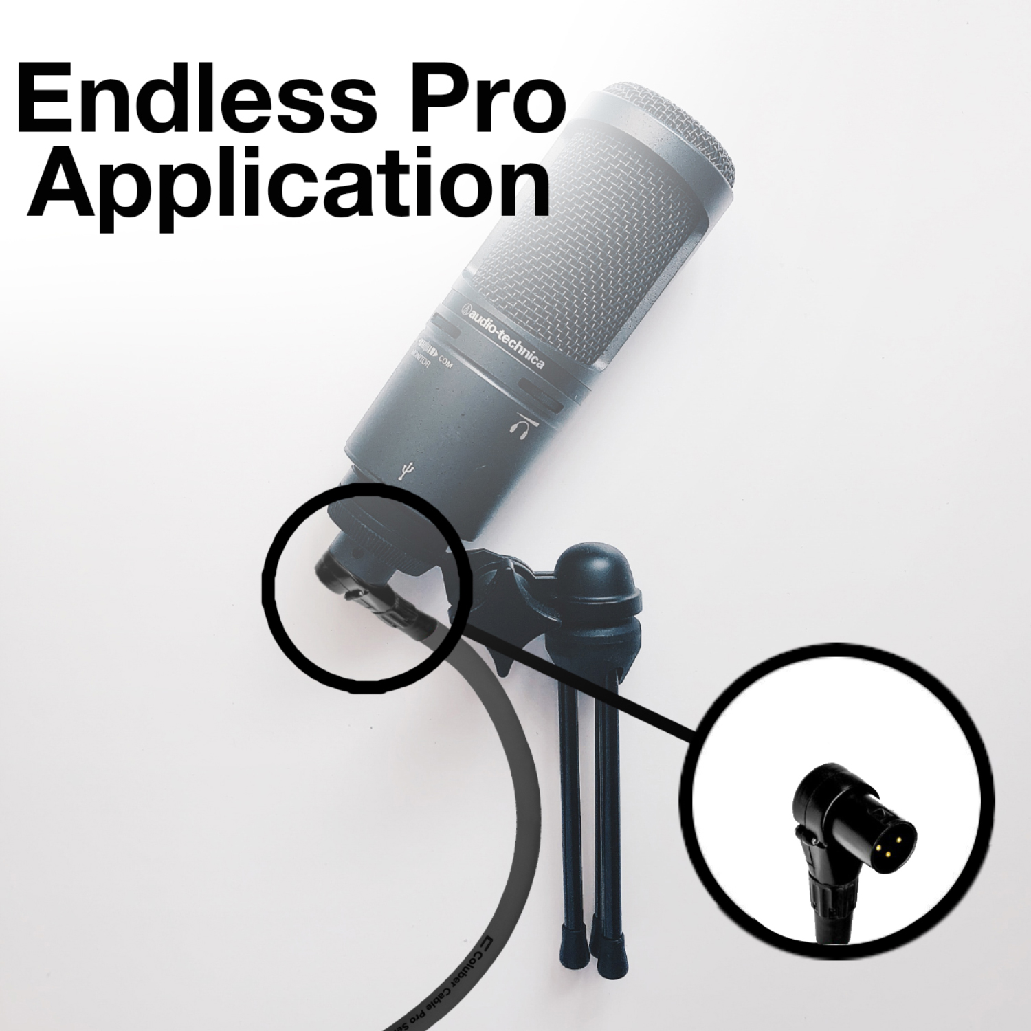 Right Angle XLR Male to 1/4" TRS Male - 1.5 Feet - White - Pro 3-Pin Microphone Connector for Powered Speakers, Audio Interface or Mixer for Live Performance & Recording - image 5 of 7