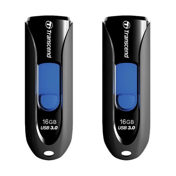 2 Pack Transcend 16GB Jetflash 790 3.1 USB Flash Memory Thumb Drive