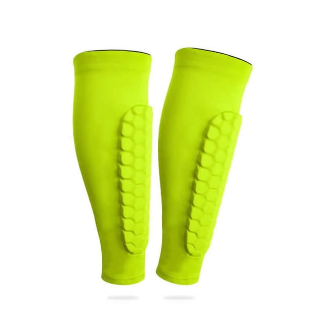 Anti-collision Calf Sleeve Compression Kneepad Sports Football Basketball Calf Shin Honeycomb Sponge Safety Protector1 Pair OrangeL He Qiyong unisex
