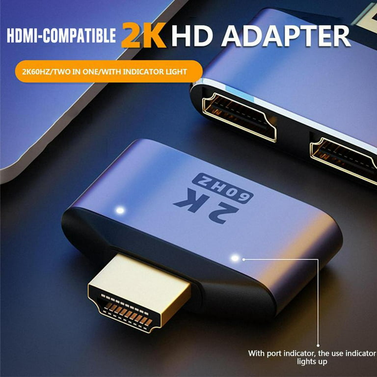 Zelic Clearance HDMI Male To Dual HDMI Female 1 to 2 Way Splitter Adapter  For HD TV Hot DH Hdtv Dvd Xbox Dual hdmi Hdmi splitter Hdmi splitter for