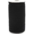 thumbnail image 1 of Rollo de cable de correa elástica trenzada de banda elástica plana negra para coser y hacer manualidades 1/8 pulgadas 3mm 200 yardas, 1 of 4