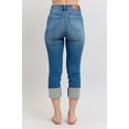 thumbnail image 4 of Judy Blue Full Size Skinny Cuff Capris Jeans with Pockets Plus Size, 4 of 5