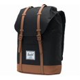 thumbnail image 3 of Herschel Retreat Unisex Polyester Black Saddle Brown Casual Backpack 10066-02462-OS, 3 of 5
