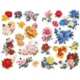 thumbnail image 1 of HTOOQ Peony Flower Colorful Floral Aesthetic Diary Travel Journal Paper Stickers Scrapbooking Stationery (PK532) - -, 1 of 1