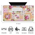 thumbnail image 5 of Long Mouse Pads for Desk,Pioneer Flower Floral Print Pattern Desk Mats on Top Of Desks, Desk Mouse Pad Extra Large with 3mm Non-Slip Base and Stitched Edge for Gaming,Office,Work,Home 47.3"x23.6", 5 of 6