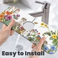 thumbnail image 6 of Kdxio Herbs and Wildflowers Pattern Non-Slip Diatom Mud Faucet Drain Pad,Self Absorbent Mat for Kitchen Sink for Variety Kitchen & Bathroom Countertops, 6 of 7