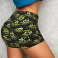 thumbnail image 4 of Uemuo Light Green Excavator Pattern Women Workout Impact Shorts Scrunch Butt Lifting Gym Shorts Seamless Booty Biker Shorts-Large, 4 of 8