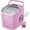 Pink, variant on Countertop Ice Maker Machine with Handle, 26lbs Per Day, 9 Ice Cubes Ready in 6 Mins, Auto-Cleaning Portable Ice Maker with Basket and Scoop, for Home/Kitchen/Camping/RV (Red)
