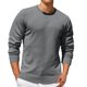 thumbnail image 1 of pstuiky Camisas casuales de manga larga para hombre, Suéter de color sólido para hombre, cuello redondo, manga larga, capa inferior para la cabeza camisetas de hombre xl, 1 of 5