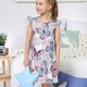 thumbnail image 4 of Fotbe Butterflies in Pastel Vestido de Dormir para Niñas de 3 a 10 Años, Mangas Cortas, Estilo Princesa, Pijama Camisón con Mangas Voladas-X-Large, 4 of 6