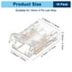 thumbnail image 3 of Uxcell Paquete de 10 conectores de tira de luces LED de 4 pines de 10 mm para tiras de luces LED de un solo color COB 2835 3528 [Transparente], 3 of 6