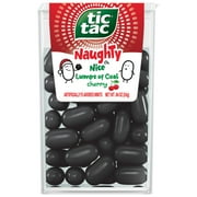 Tic Tac Naughty or Nice Lumps of Coal Cherry Mints, Holiday Treats, 0.84 oz, Single Pack