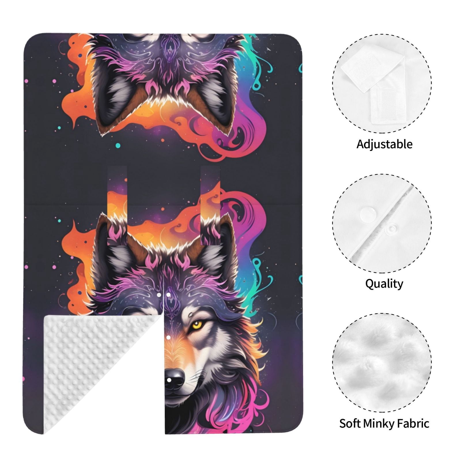 Car Seat Cover Baby - Colorful Wolf Head A Breathable Infant Car Seat Cover for Baby Carseat, Lightweight Comfort Baby Essentials Must Haves Newborn Stuff for Girl Boy