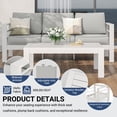 thumbnail image 3 of ECOPATIO Aluminum Patio Furniture Set, 9 Pcs Metal Modern Outdoor Sofa Sets, Outdoor Sectional Patio Conversation Set with Coffee Table for Backyard, Poolside, White (Included Waterproof Covers), 3 of 9