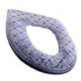 thumbnail image 3 of Bathroom Warmer Toilet Seat Cover Pads,Soft Toilet Seat Cushion Warmer Washable Toilet Seat Cover Pads with Zipper Reusable Cushion for Winter Grey, 3 of 5