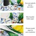 thumbnail image 4 of Blue Outdoor Tablecloth with Umbrella Hole for Rectangle Table, Waterproof Lemon Patio Table Cloth with Zipper - 60 x 102 inches, 4 of 6
