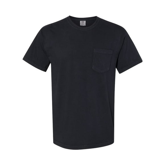 Comfort Colors Adult Garment-Dyed Heavyweight Pocket T-Shirt, 2XL, Black