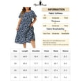 thumbnail image 6 of Agnes Orinda Women's Plus Size Dresses Tiered Polka Dots Short Sleeves Babydoll Midi Dresses 4X Dark Blue, 6 of 6