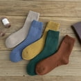 thumbnail image 3 of Unisex Fashion Solid Warm Thickening Middle Tube Socks Stockings Mens Striped Socks Men Socks Size 9-11 plus Size Compression Socks Wide Calf Mens Athletic Socks Toddler Aloe Socks Fuzzy Socks Thick, 3 of 8