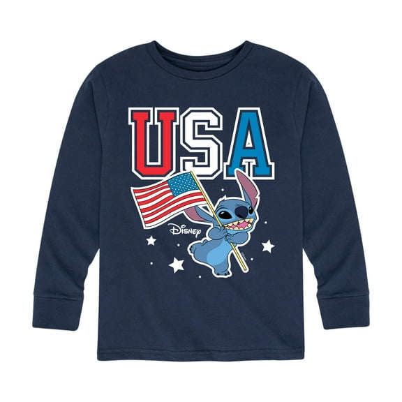 Lilo & Stitch - USA Stitch - Youth Long Sleeve Graphic T-Shirt