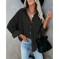 thumbnail image 4 of Haute Edition Women's Slouchy Oversized Corduroy Shirt Jacket&nbsp;, 4 of 5