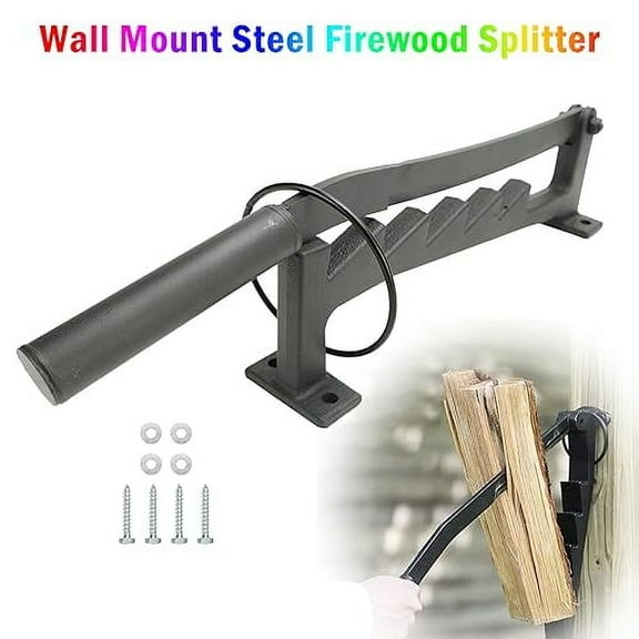 Wall Mount Steel Firewood Splitter,Kindling Wood Cracker Cutting Tool,firewood kindling Splitter for Home Indoor Outdoor