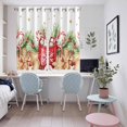 thumbnail image 4 of Christmas Kitchen Curtains Window Panels, Winter Snowflakes Cup Pine Needles Berry Insulated Window Treatment Curtain, Grommet Curtains for Bedroom/Living Room/Bathroom, 2 Piece 52"Wx72"L, 4 of 8
