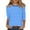 A2#1_Light Blue, variant on LISTHA 3/4 Length Sleeve Womens Tops Striped Going Out Tunic Tops Crew Neck Casual Trendy Shirts Summer Loose Blouses Purple XL