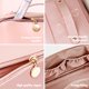 thumbnail image 4 of Bolsa de cosméticos de viaje de cuero de gran capacidad impermeable, almacenamiento multifuncional, bolsa de aseo de viaje, bolsa para el cuidado de la piel, color rosa claro brillar Electrónica, 4 of 5