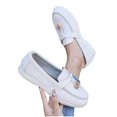 thumbnail image 5 of Miluxas Loafers for Women Slip On Flats Shoes Non Slip Work Shoes Comfort Soft Business Casual Walking Womens Loafers White 7.5(40), 5 of 9