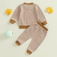 thumbnail image 5 of Miaouyo Toddler Baby Boys Thanksgiving Fall Clothes Set Turkey Pattern Long Sleeve Pullover Bow Pants 2 Pcs Outfits, 5 of 10