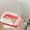Pink, variant on Cat Litter Box Semi-Open Kitten Potty Anti-Splashing Durable High Side Sifting Toilet with Scooper for Small Cats Portable Litter Cat Box Toilet Basin Supplies Boxes Easy to Clean Pink