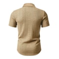 thumbnail image 6 of SOOMLON Short Sleeve Dress Shirts for Men Big and Tall Collar Button down Shirts Jacquard Dress Shirt Casual Weekend Wear, 6 of 7