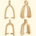 thumbnail image 7 of 1 Box 20Pcs Ice Pick Pinch Bails 18K Gold Plated 304 Stainless Steel 2 Sizes Pendant Clasp for Necklace Jewelry Making Gold, 7 of 7