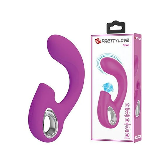 Pretty Love Sibel Tapping Rabbit G-Spot Vibrator, Fuchsia