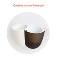 thumbnail image 3 of Pot de Fleurs d'Angle Mural Auto-Arrosant Suspendu Pot de Fleurs Auto-Arrosant Suspendu Grande Taille Fourniture Jardinière avec Crochets Intérieur Cour Blanc, 3 of 8