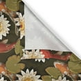 thumbnail image 4 of Ambesonne East Grommet Curtain Single Panel, Japan Inspired Lotus Koi, 50"x60", Burnt Sienna Orange, 4 of 5