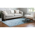 thumbnail image 3 of Unique Loom Matrix Trellis Dots Rug Blue/Light Blue 5' x 8' Rectangle Geometric Coastal Perfect For Living Room Bed Room Dining Room Office, 3 of 8