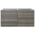 thumbnail image 2 of vidaXL Garden Planter Grey 157x80x80 cm Poly Rattan, 2 of 5