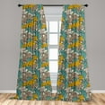 thumbnail image 5 of Ambesonne Vintage Curtains, Blossoming Carnations, Pair of 28"x63", Multicolor, 5 of 5