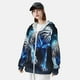 thumbnail image 3 of Fotbe Futuristic Blue Light White Tiger Chaqueta con Protección Solar UPF 50+ para Hombre y Mujer, Camisa con Capucha y Bolsillos-3X-Large, 3 of 7