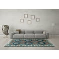 thumbnail image 3 of Ahgly Company Indoor Rectangle Persian Light Blue Traditional Area Rugs, 5' x 8', 3 of 4