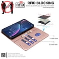 thumbnail image 5 of For Google Pixel 9 / 9 Pro Wallet Case with RFID Blocking Credit Card Holder, PU Leather Folio Flip Kickstand Protective Shockproof Rugged Phone Case Cover For Women Men,Gold, 5 of 9