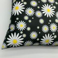 thumbnail image 6 of White Daisy Flowers Pattern on Black Set of 2 Square 16X16 inch Throw Pillow Cover Double-Sided Printed, Pillow Cases Cushion Covers for Home Office Decor, 6 of 7
