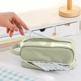 thumbnail image 5 of High Capacity Pencil Pen Case, Durable Pencil Bag Pouch Box Organizer Cases, Portable Journaling Supplies With Easy Grip Handle & Loop,, 5 of 9