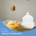 thumbnail image 3 of Porcelain Salt Jar Ceramic Sugar Storage Bowl Seasoning Pot Embossment Honey Jar, 3 of 8