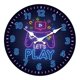 thumbnail image 3 of Reloj de pared colgante redondo para sala de juegos, con números arábigos, duradero, práctico y resistente. Decoración de pared para sala de juegos., 3 of 9