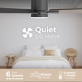 thumbnail image 6 of Slim 52in 3-Blade Smart Ceiling Fan 2700K-6000K CCT Tunable Range LED Light Kit with Remote Control and Black Hardware with Reversible Black or Weathered Wood Blades Works With iOS or Android App, 6 of 10