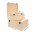 thumbnail image 2 of ELAYARD Large Unfinished Pine Keepsake Box Set, 2 Pieces for Space-Saving Storage, Craft Projects, Organizing & Home Decoration, 2 of 7